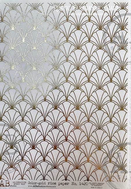 ABstudio Rice Paper Gold - 1420 Art Deco (A4)