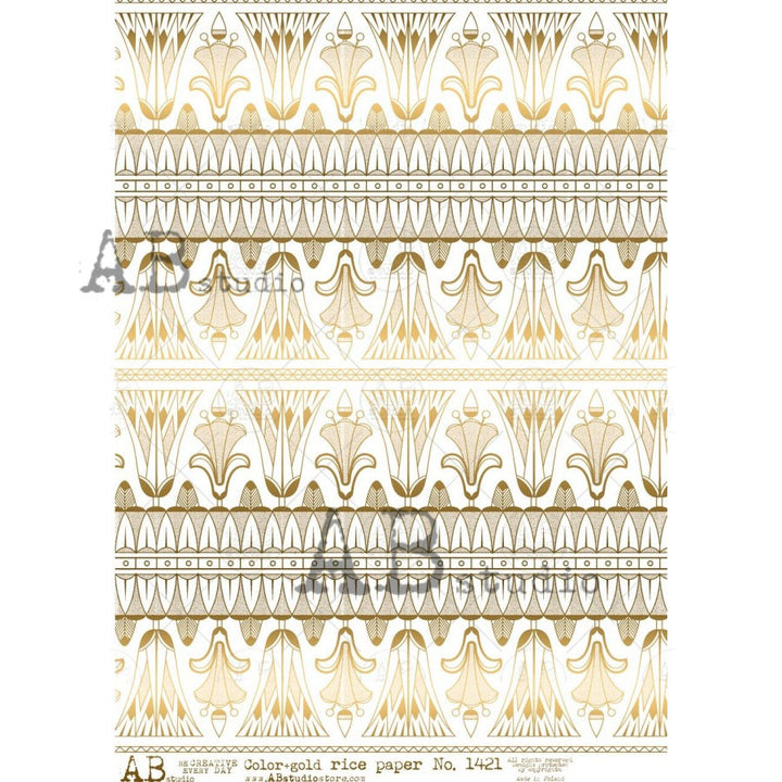 ABstudio Rice Paper Colour/Gold-Gilded - 1421 (A4)