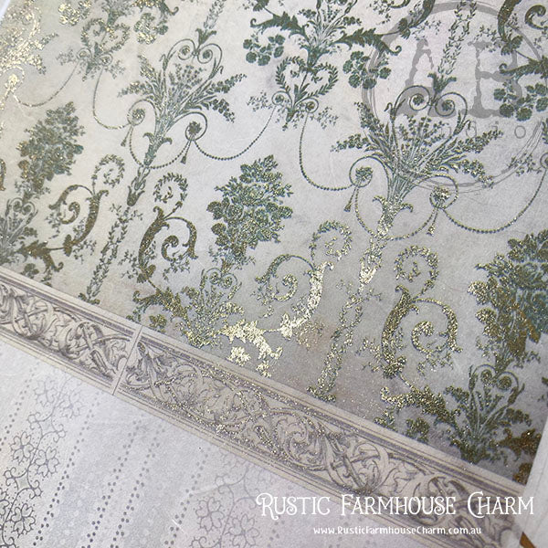 ABstudio Rice Paper Colour/Gold-Gilded - 1527 (A4)