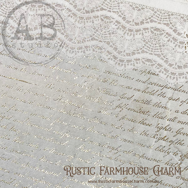 ABstudio Rice Paper Colour/Gold-Gilded - 1008 (A4)