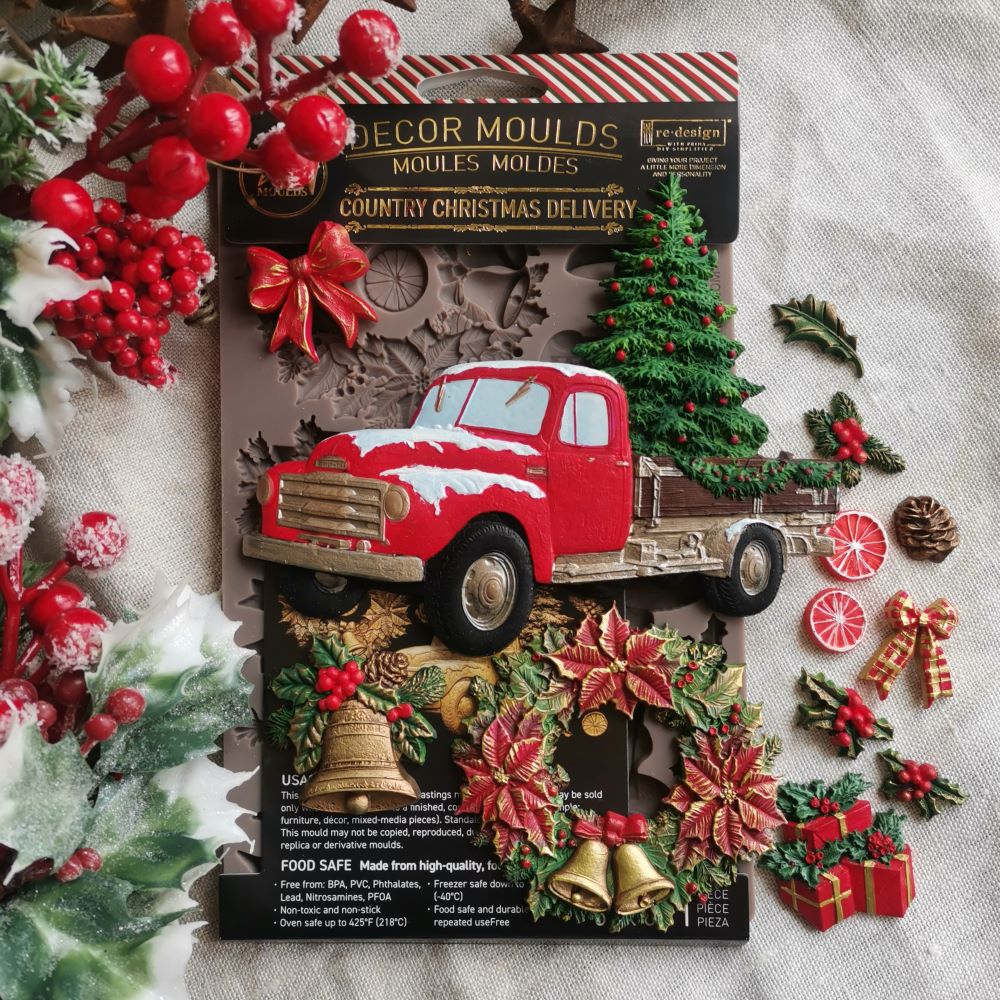 NEW! Redesign Mould - COUNTRY CHRISTMAS DELIVERY (5" x 8")