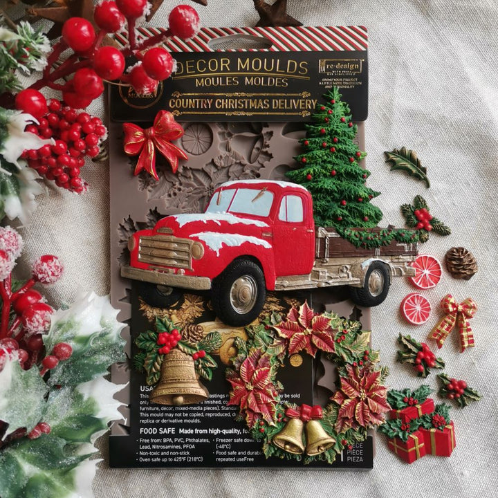 NEW! Redesign Mould - COUNTRY CHRISTMAS DELIVERY (5" x 8")