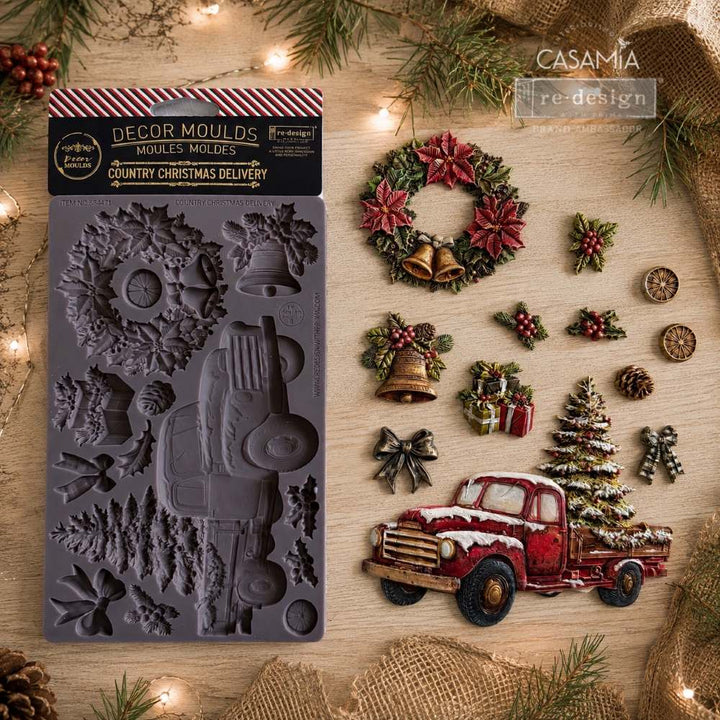 NEW! Redesign Mould - COUNTRY CHRISTMAS DELIVERY (5" x 8")