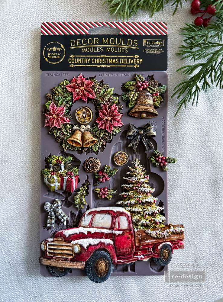NEW! Redesign Mould - COUNTRY CHRISTMAS DELIVERY (5" x 8")