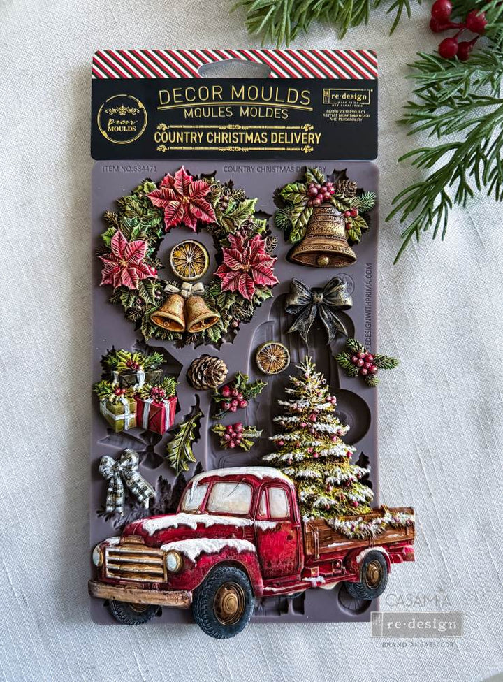 NEW! Redesign Mould - COUNTRY CHRISTMAS DELIVERY (5" x 8")