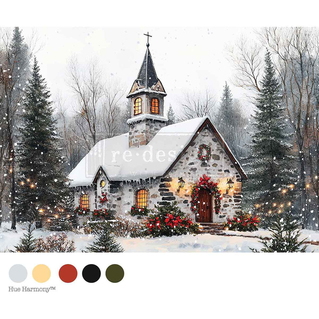 NEW! Redesign A4 Decoupage Fibre Paper - COSY BARN BLESSINGS - Rustic Farmhouse Charm