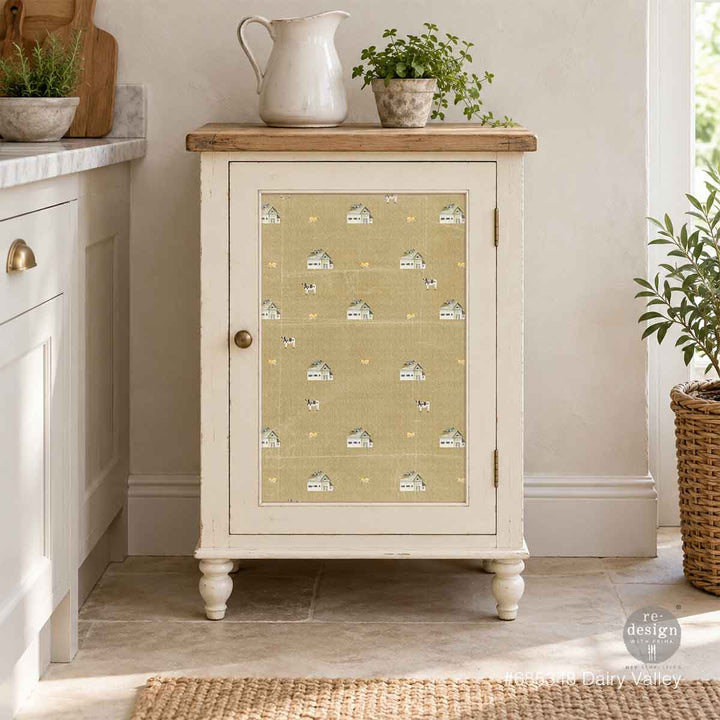 LIMITED! Redesign A3 Decoupage Fibre Paper - DAIRY VALLEY (29.7cm x 41.9cm)