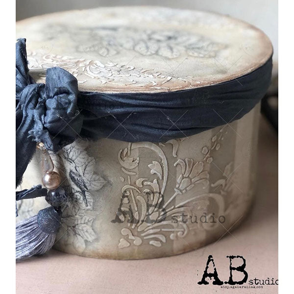 ABstudio Stencil - SCROLLS & FLOURISHES ID-331 (18cmx24cm) - Rustic Farmhouse Charm