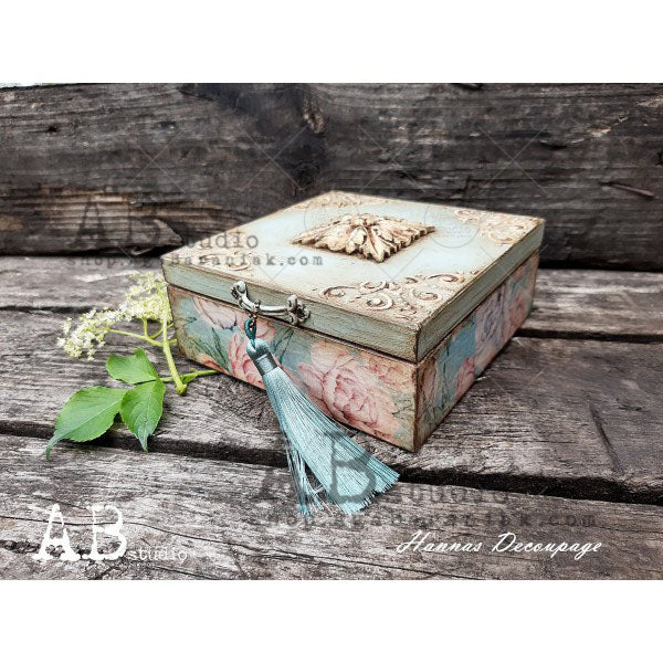 ABstudio Stencil - SCROLLS & FLOURISHES ID-331 (18cmx24cm) - Rustic Farmhouse Charm
