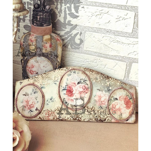 ABstudio Stencil - ORNATE EMBELLISHMENTS ID-386 (20cmx20cm) - Rustic Farmhouse Charm