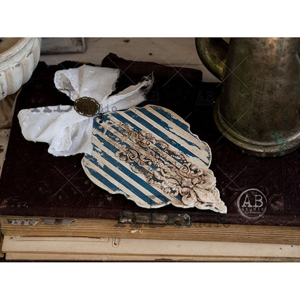 ABstudio Stencil - ORNATE EMBELLISHMENTS ID-386 (20cmx20cm) - Rustic Farmhouse Charm