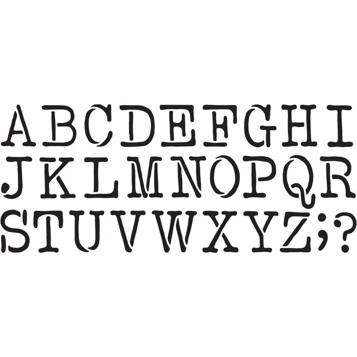 TYPEWRITER ALPHABET Stencil by Delta (20.96cm x 45.72cm)