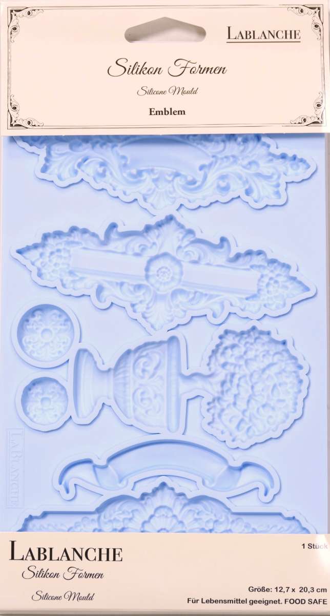 NEW! LaBlanche Mould - EMBLEM (12.7 cm x 20.3 cm)