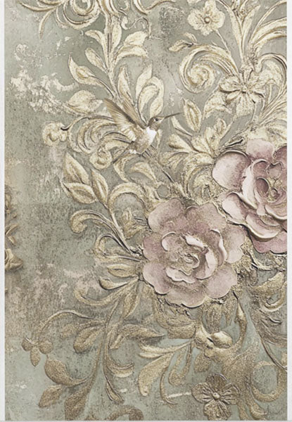 Decoupage Tissue Paper - Embossed Roses & Hummingbird (35.56cm x 50.8c ...
