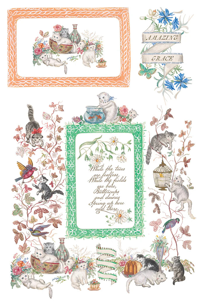 NEW! IOD Transfer Pad - EMILY CLARE (set of eight 8"x12" sheets) - Rustic Farmhouse Charm