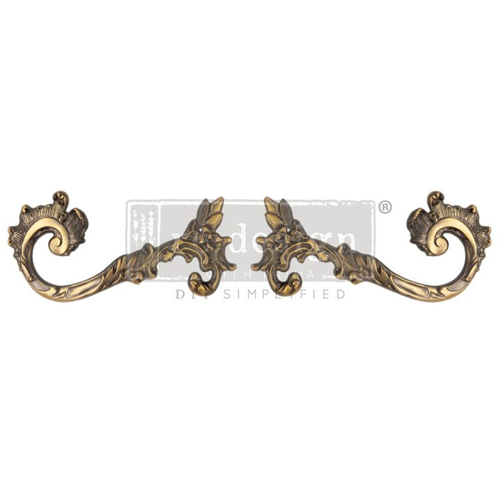 NEW! Kacha Redesign Decor Metal Pull - ENCHANTÉ 4.7″x2.1″ (2pc) - Rustic Farmhouse Charm