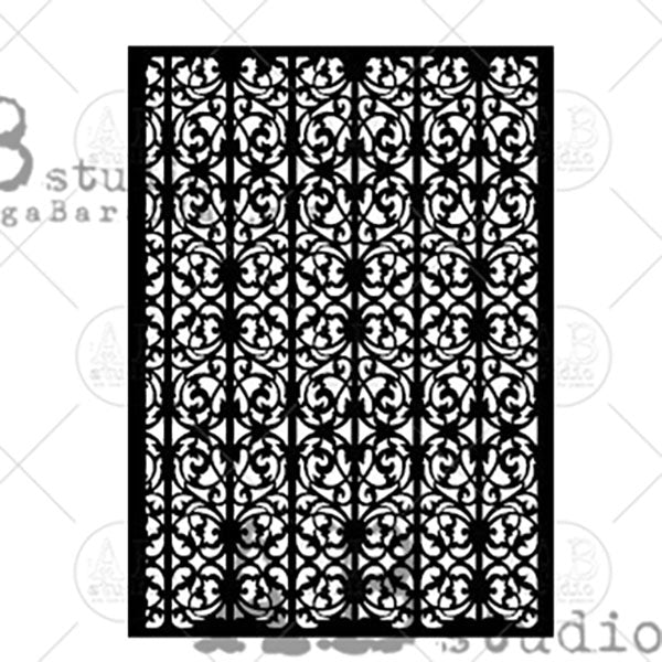 ABstudio Stencil - ENGLISH WALLPAPER ID-310 (18cmx25cm) - Rustic Farmhouse Charm