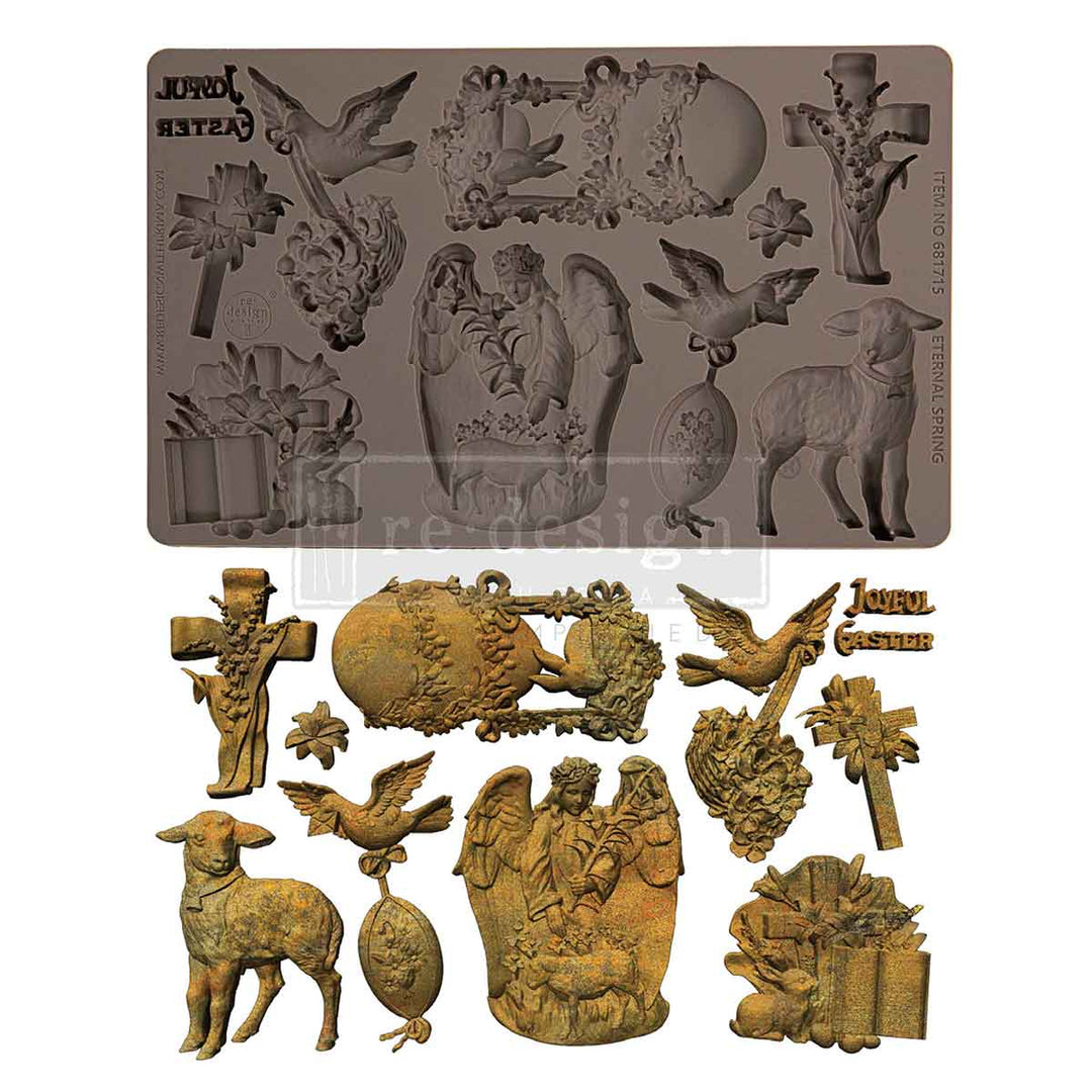 NEW! Redesign Mould - ETERNAL SPRING (5" x 8") - Rustic Farmhouse Charm