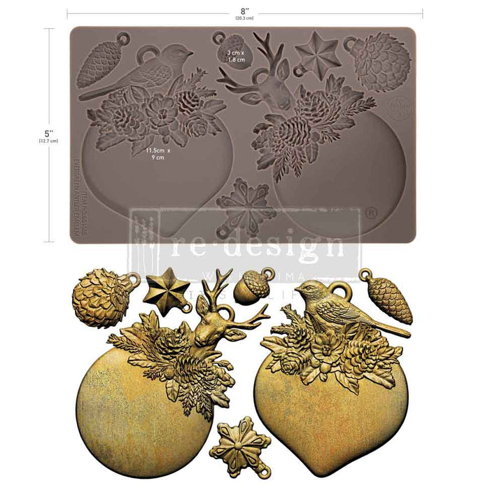 NEW! Redesign Mould - EVERGREEN ANTLER EMBLEM (5" x 8")