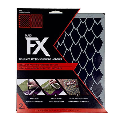 DRAGON Plaid FX Mylar Laser Stencil 2/Pkg (20.32cm x 22.86cm) - Rustic Farmhouse Charm