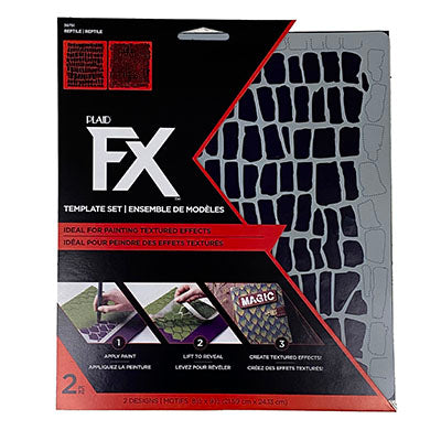 REPTILE Plaid FX Mylar Laser Stencil 2/Pkg (20.32cm x 22.86cm)