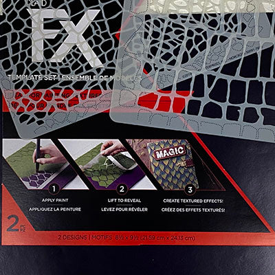 REPTILE Plaid FX Mylar Laser Stencil 2/Pkg (20.32cm x 22.86cm)