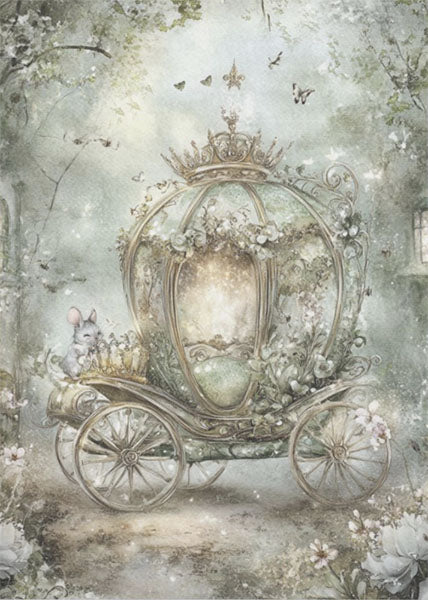 Decoupage Tissue Paper - Fairy Tale Carriage & Mice