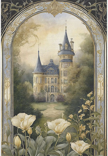 Decoupage Tissue Paper - Fairy Tale Castle (35.56cm x 50.8cm) - Rustic Farmhouse Charm