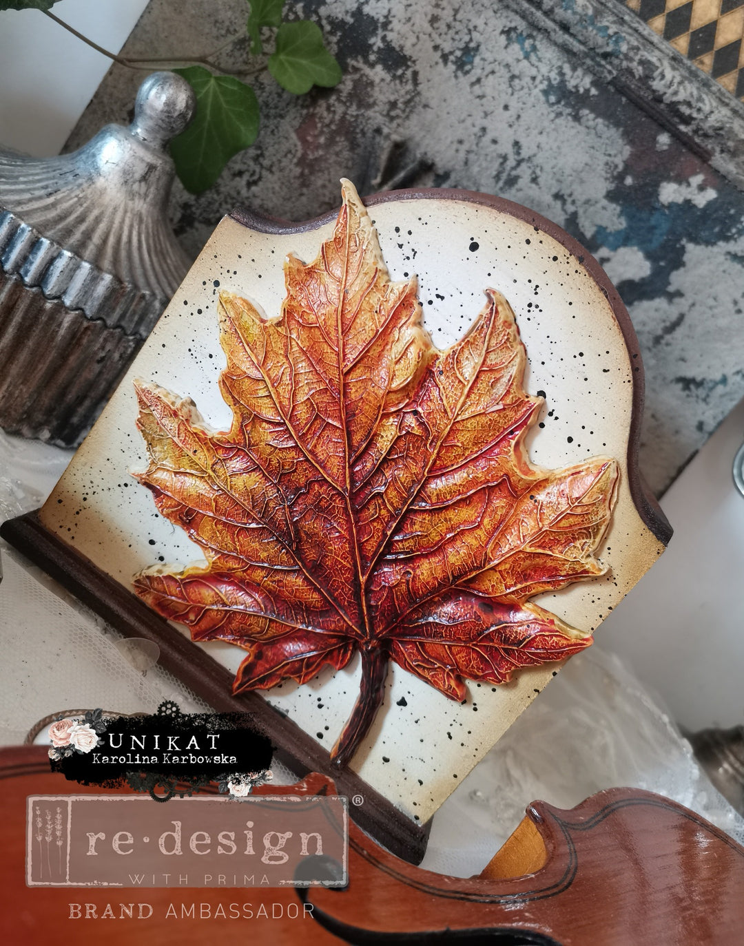 NEW! Redesign Mould - FALLING LEAVES FANTASY (5" x 8")