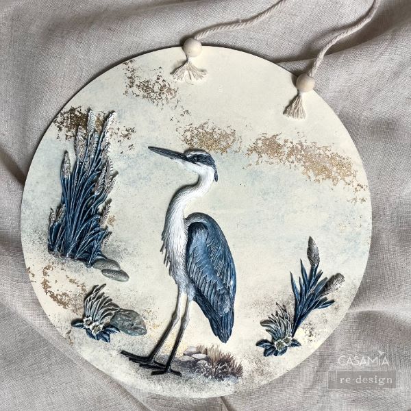 NEW! Redesign Mould - FEATHERED STILLNESS (5" x 8") - Rustic Farmhouse Charm