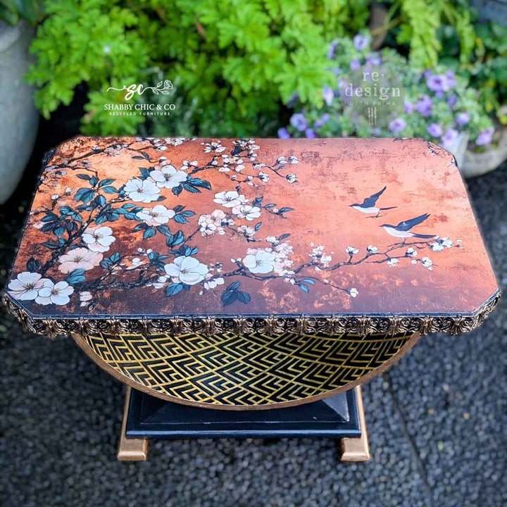 NEW! Redesign A1 Decoupage Fibre Paper - FEATHERS IN THE GLOW (59.44cm x 84.07cm) - Rustic Farmhouse Charm