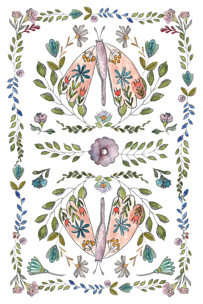 NEW! IOD Transfer Pad - FERN FABLES (set of eight 8"x12" sheets) - Rustic Farmhouse Charm