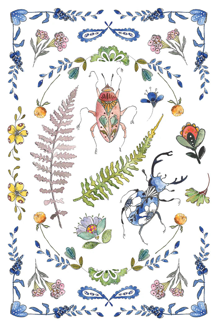 NEW! IOD Transfer Pad - FERN FABLES (set of eight 8"x12" sheets) - Rustic Farmhouse Charm