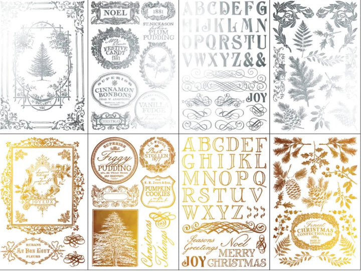 NEW! IOD Foil Transfer Pad - FIGGY & FLOURISH (set of eight 8"x12" sheets) - Rustic Farmhouse Charm