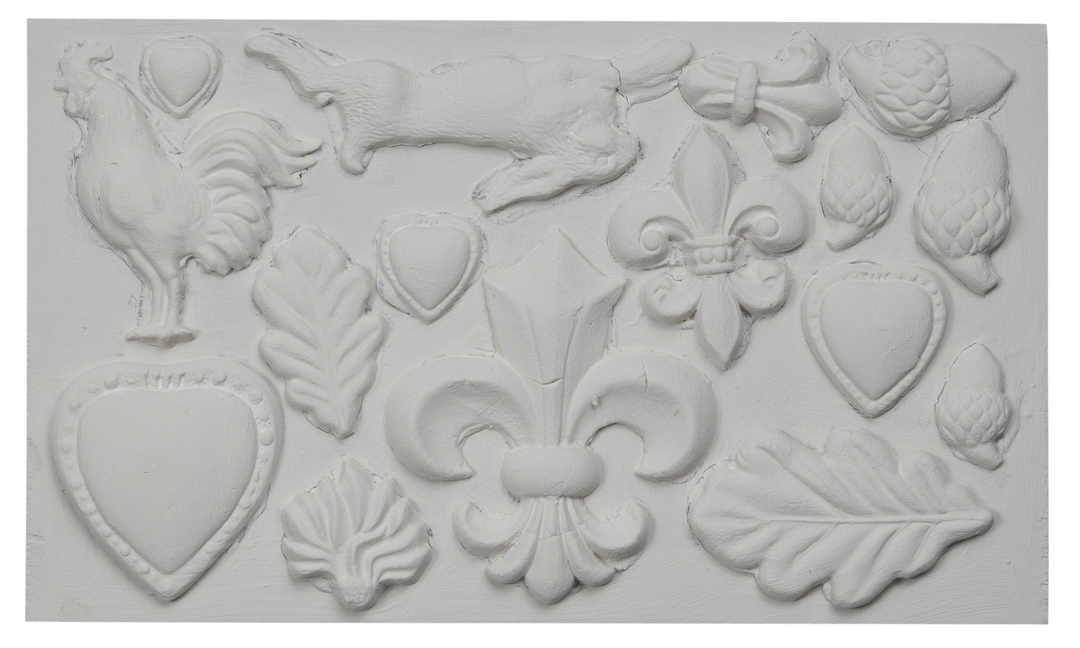 FLEUR DE LIS Mould by IOD (6"x10", 15.24cm x 25.4cm) - Rustic Farmhouse Charm