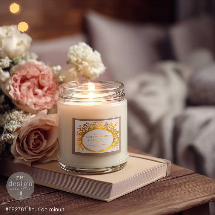 NEW! Redesign H2O Transfer - FLEUR DE MINUIT (2 Sheets, each 21.59cm x 27.94cm) - Rustic Farmhouse Charm