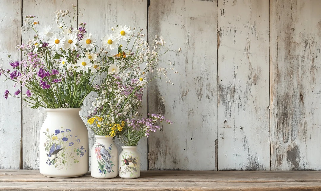 NEW! IOD Transfer Pad - FLORA GRECA (set of eight 8"x12" sheets) - Rustic Farmhouse Charm