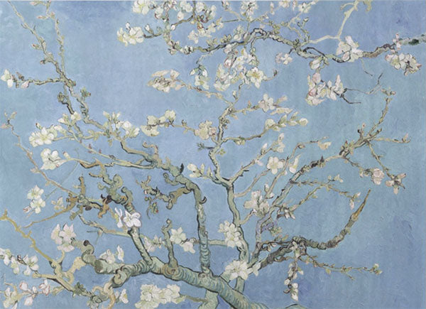 Decoupage Tissue Paper - Floral Almond Tree by Van Gogh Soft Blue (53.34cm x 73.66cm)