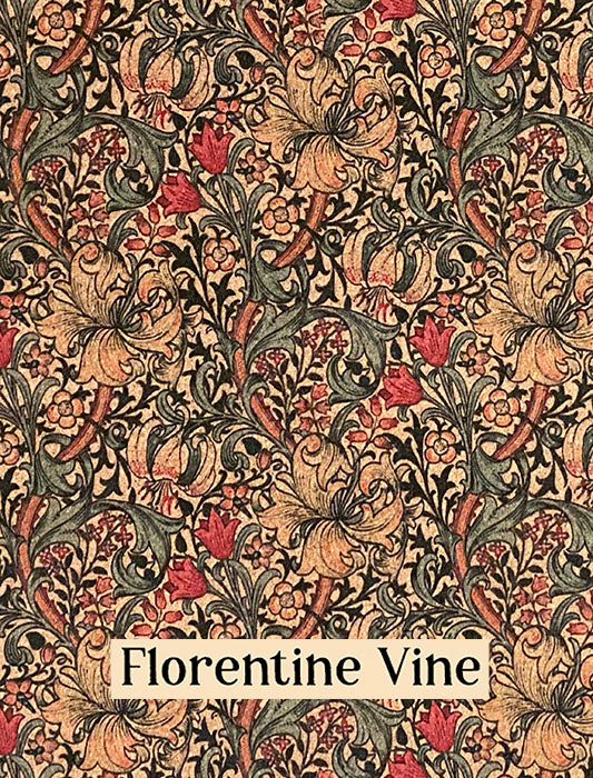 Adhesive Cork Fabric - FLORENTINE VINE
