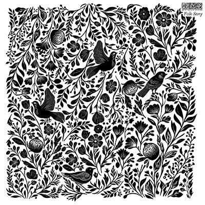 NEW! IOD Stamp - FOLK STORY (12"x12", 30.48cm x 30.48cm)