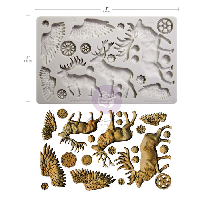 NEW! Finnabair Mould - FOREST SPIRITS (5" x 8")