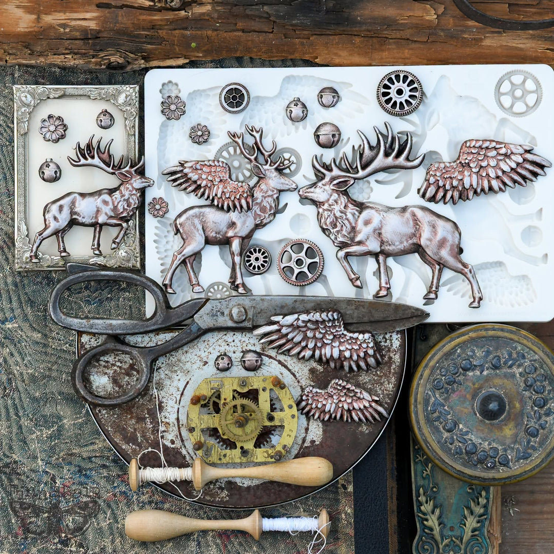 NEW! Finnabair Mould - FOREST SPIRITS (5" x 8")