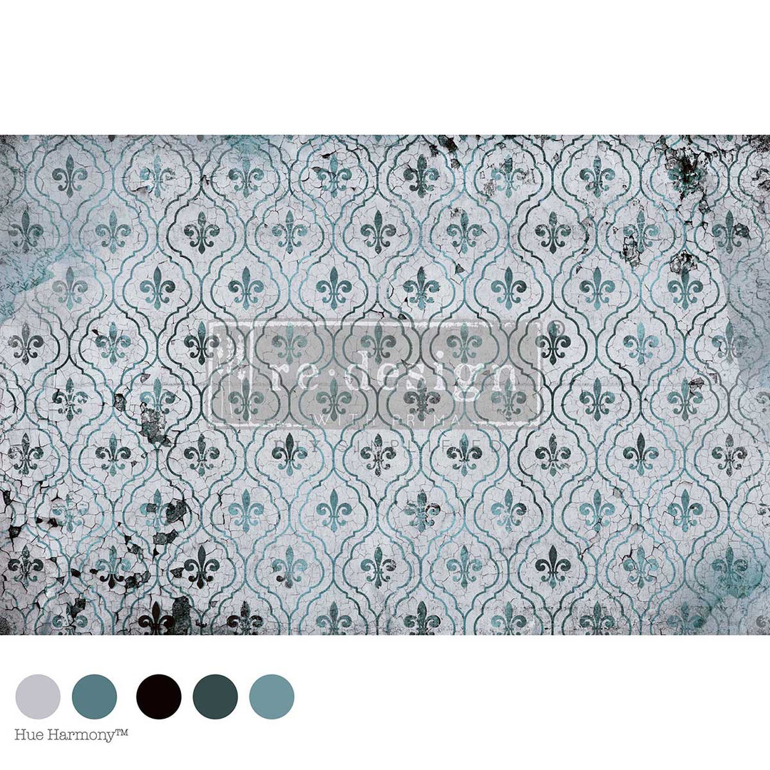 LIMITED! Redesign Decoupage Fibre - FOSSILISED VERSAILLES (49.53cm x 76.2cm)