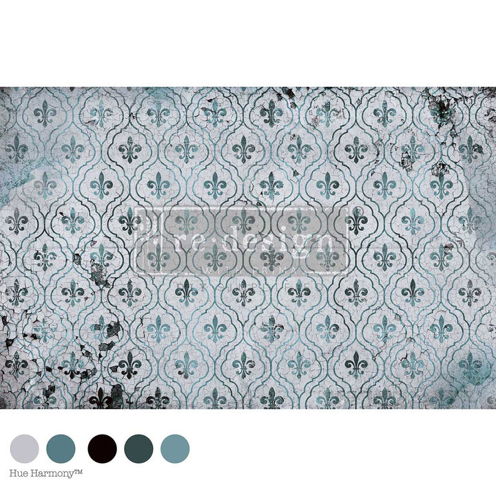 LIMITED! Redesign Decoupage Fibre - FOSSILISED VERSAILLES (49.53cm x 76.2cm)