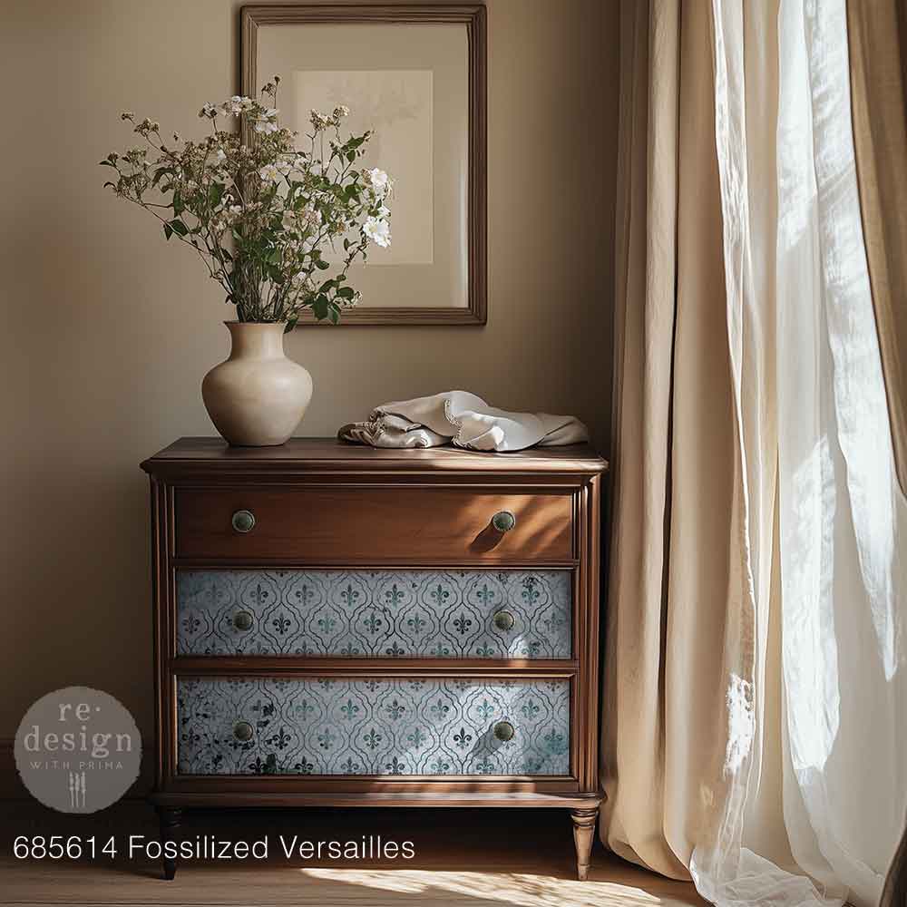 LIMITED! Redesign Decoupage Fibre - FOSSILISED VERSAILLES (49.53cm x 76.2cm)