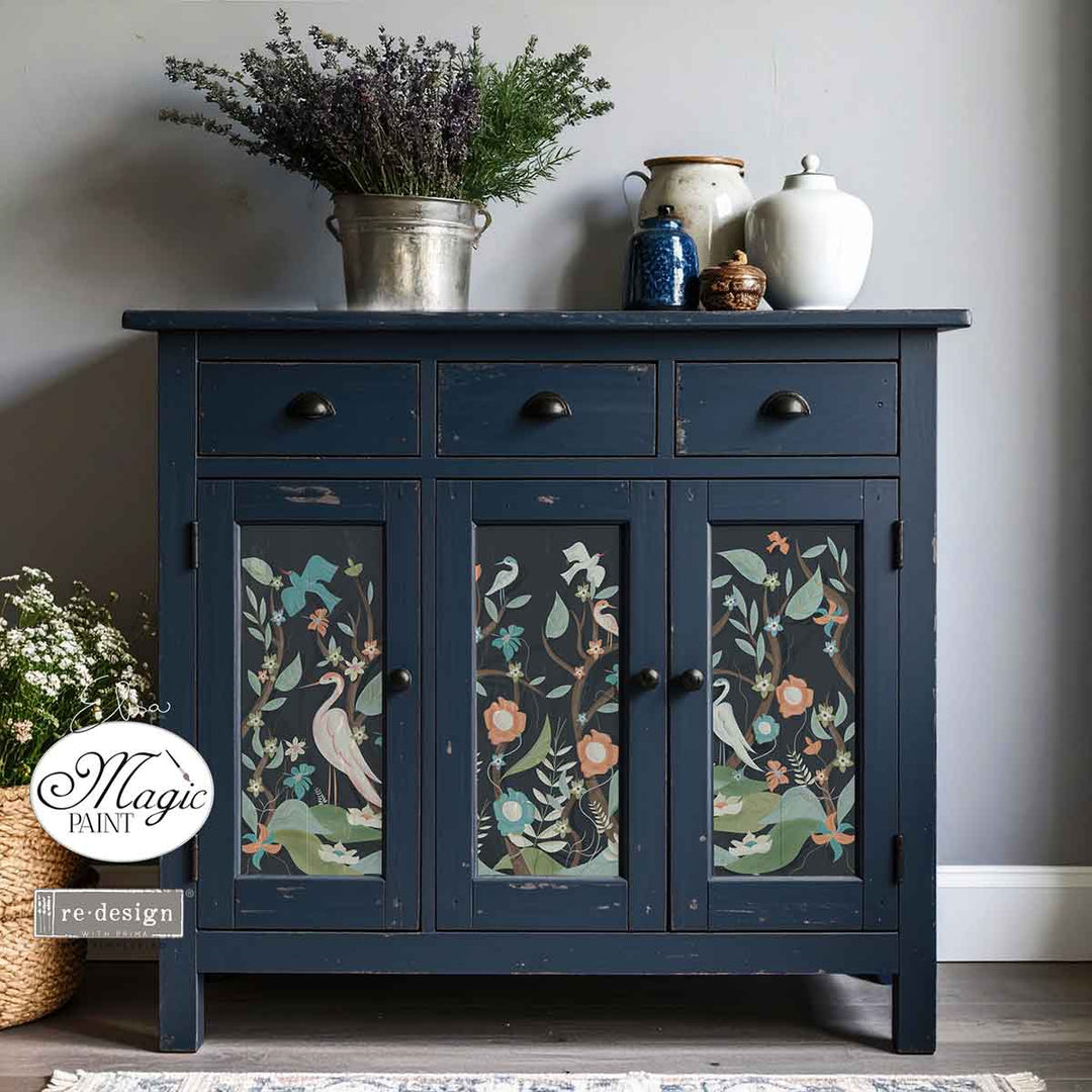 NEW! Redesign Double Delight Decoupage Fibre Paper Set (2 Sheets) - FREE LOVE - Rustic Farmhouse Charm