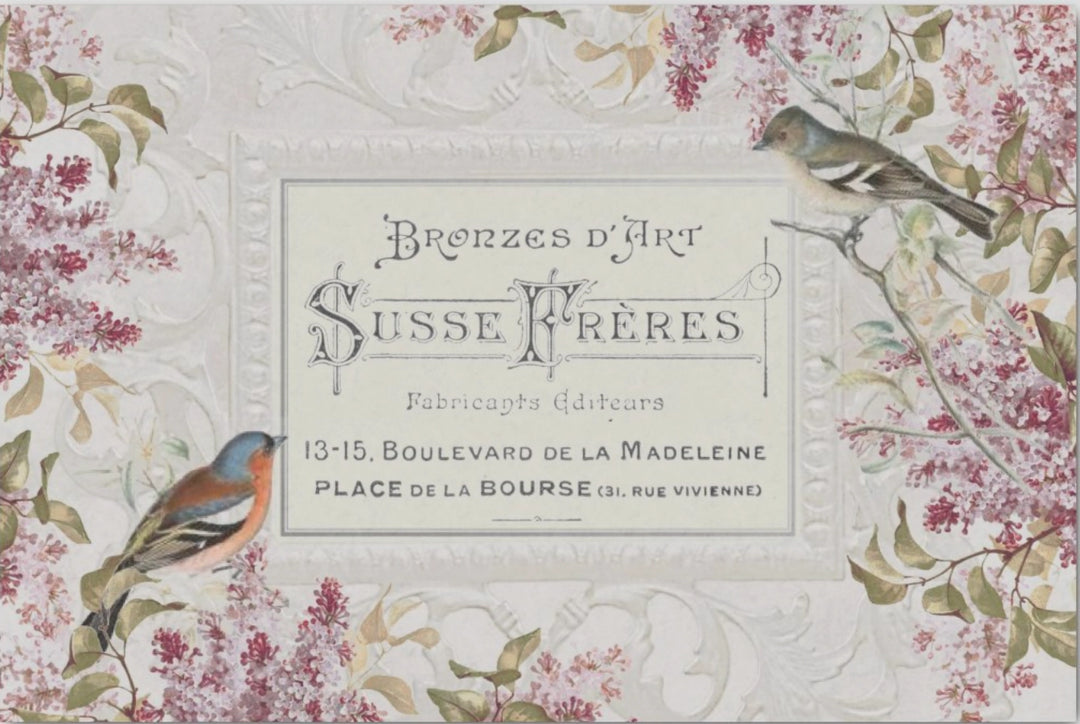 Decoupage Tissue Paper - French Birds & Blossoms (25.4cm x 38.1cm) - Rustic Farmhouse Charm