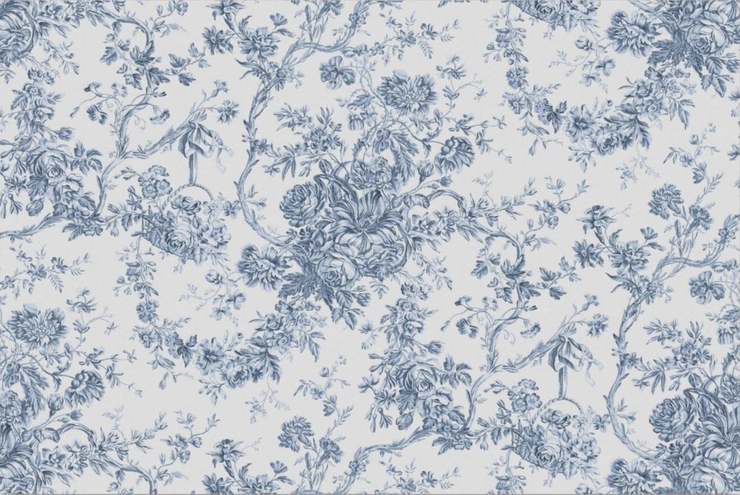 Decoupage Tissue Paper - French Toile Blue & White Elegance (50.8cm x 76.2cm) - Rustic Farmhouse Charm