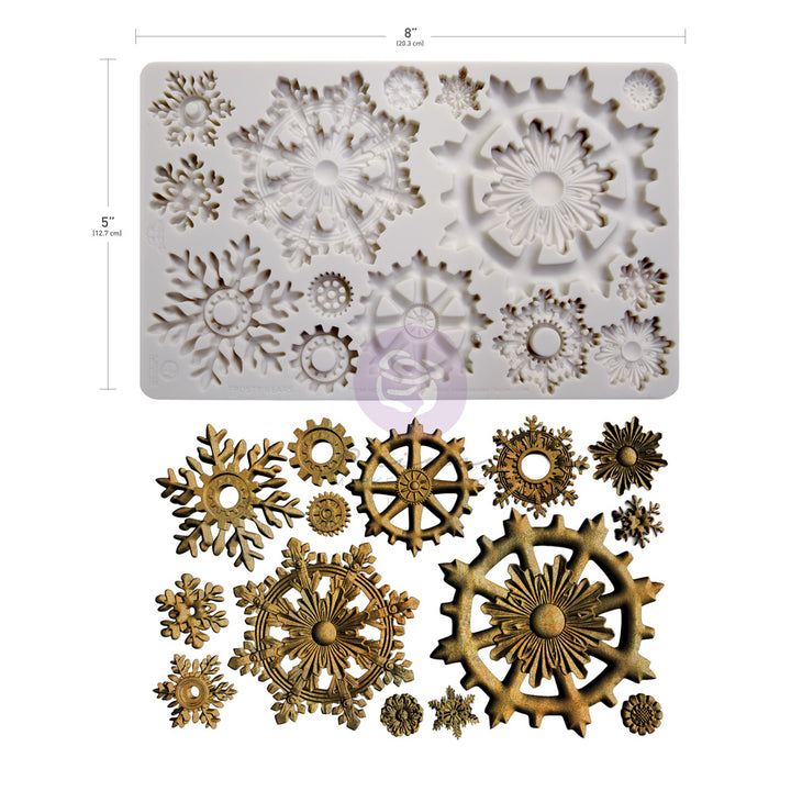 NEW! Finnabair Mould - FROSTY GEARS (5" x 8")