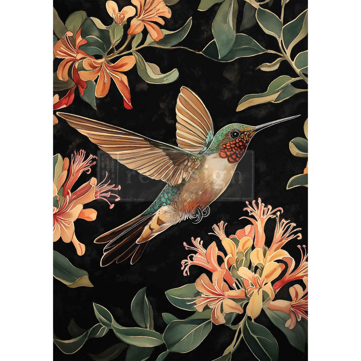 LIMITED! Redesign A3 Decoupage Fibre Paper - GARDEN FLUTTER (29.7cm x 41.9cm) - Rustic Farmhouse Charm